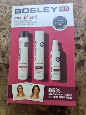Bosley MD MendXtend Hair Strengthening System Shampoo Conditioner Treatment Set